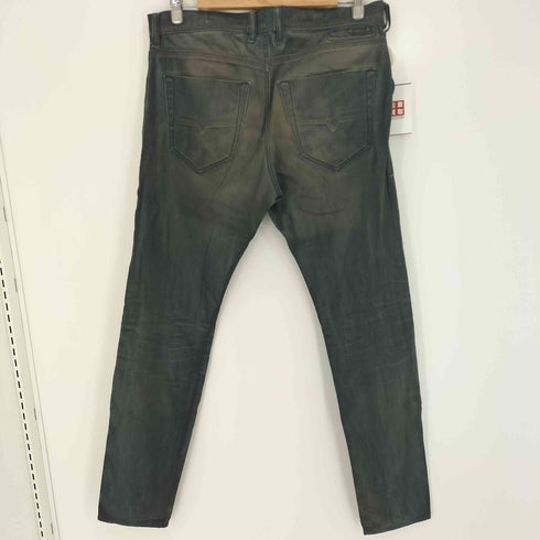 ディーゼル DIESEL SLIM-CARROT TEPPHAR ポリ混 ストレッチ ダスト コーティング加工 ボタンフライ スキニーデニム メンズ W32 L32