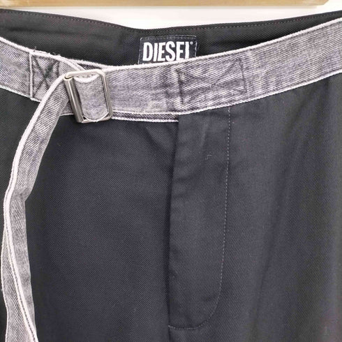 ディーゼル DIESEL 23ss P-GOLD-A 背面ロゴ刺繍 デニム切替 スラックス メンズ 48