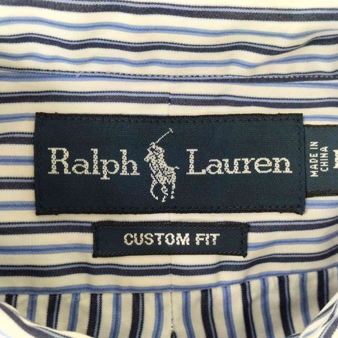 ラルフローレン RALPH LAUREN CUSTOM FIT スモールポニー刺繍L/Sストライプシャツ メンズ JPN:M