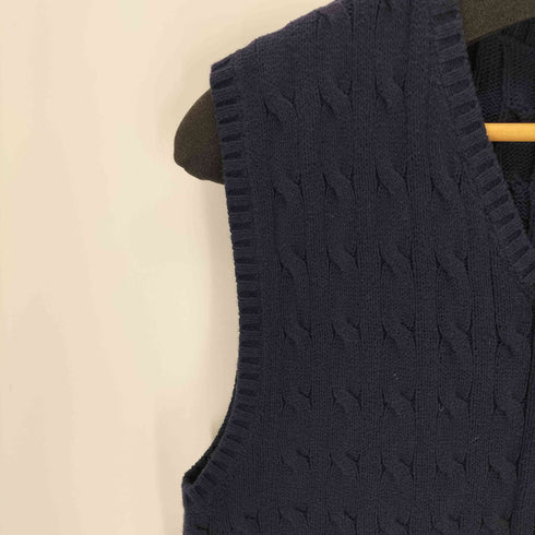 ポロラルフローレン POLO RALPH LAUREN スモールポニー刺繍ケーブルニットベスト メンズ JPN:XL