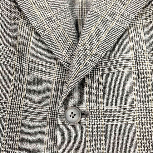 ユキトリイ YUKI TORII HOMME ウール100% グレンチェック 2Bテーラードジャケット メンズ BLL