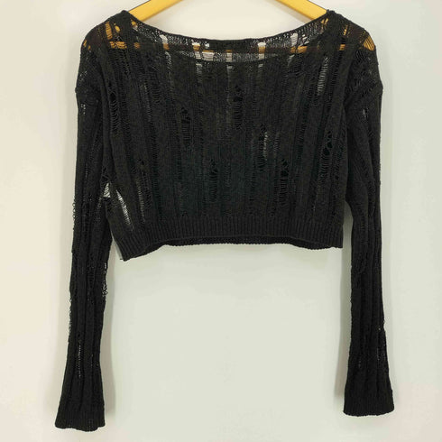 ザラ ZARA 透かし編み クロップド シアーニット レディース import:S