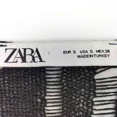 ザラ ZARA 透かし編み クロップド シアーニット レディース import:S
