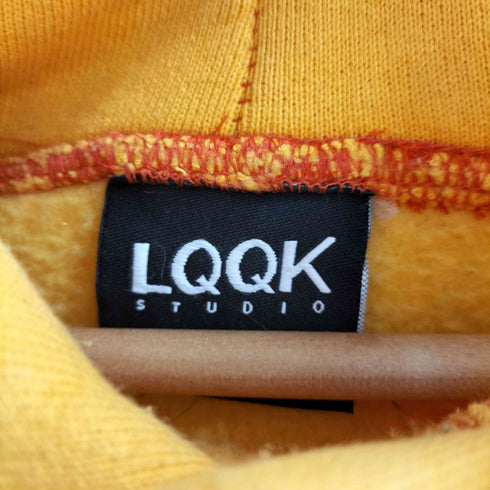 ルックスタジオ LQQK STUDIO ボックスロゴ リバースウィーブ ヘビー スウェット パーカー SNAP HOODIE メンズ