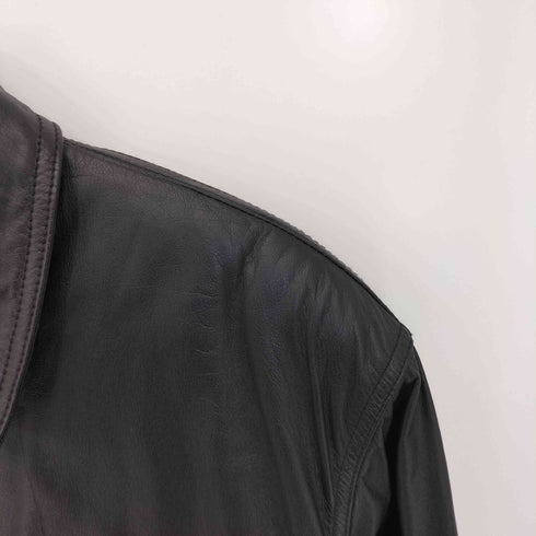 mittumix cow leather 裏地キルティング 比翼ジップ カウレザーカーコート メンズ JPN:L