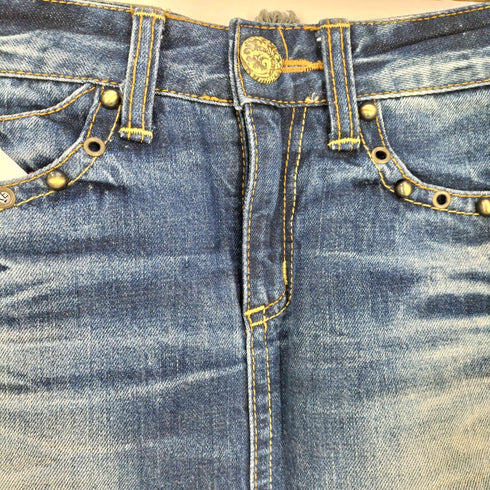 RED PEPPER バックワッペン タイトデニムスカート Y2K レディース 24inch