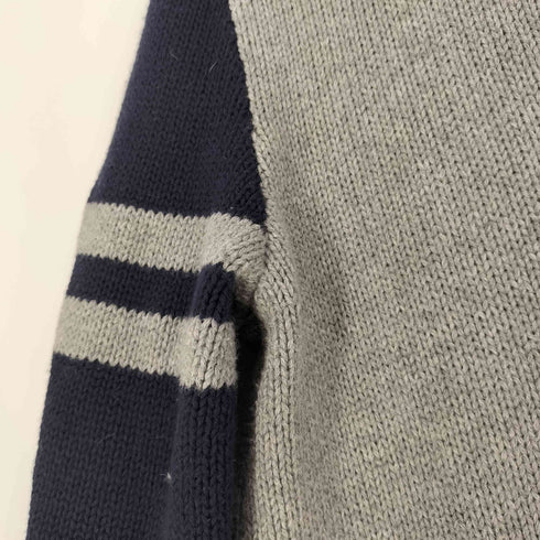 ポロラルフローレン POLO RALPH LAUREN ビックポニー刺繍 ナンバリング ツートン コットンショールカラーカーディガン レディース L(14-16)
