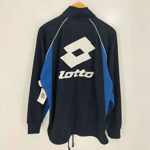 LOTTO ロゴ刺繍 背面ビッグロゴプリント カーブライン トラックジャケット 裾ドローコード メンズ import:L
