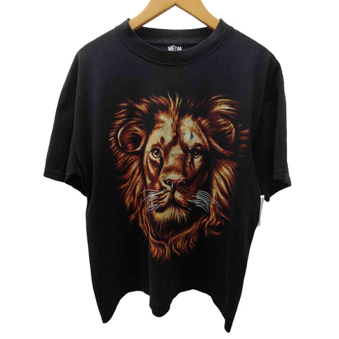 NEON 両面 タイガー アニマルプリント Tシャツ メンズ import:L