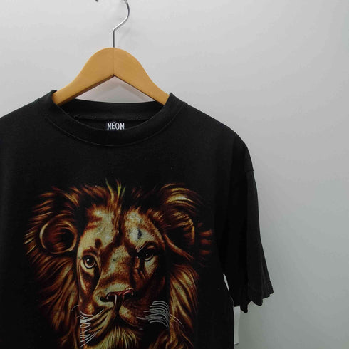 NEON 両面 タイガー アニマルプリント Tシャツ メンズ import:L