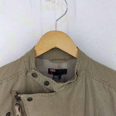 ディーゼル DIESEL 00S HUMMINGBIRD チェックコットンライダースジャケット メンズ S