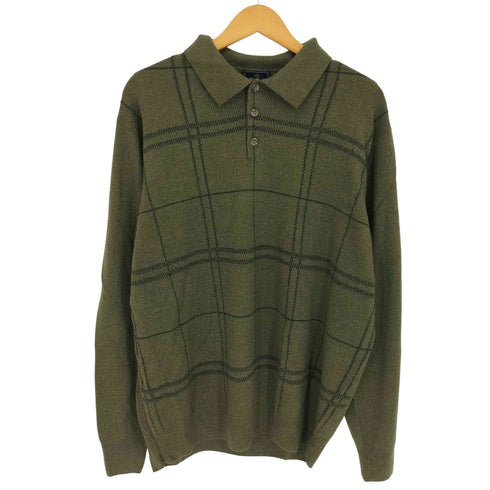 ドッカーズ DOCKERS チェック アクリル ニットポロ メンズ import:XL