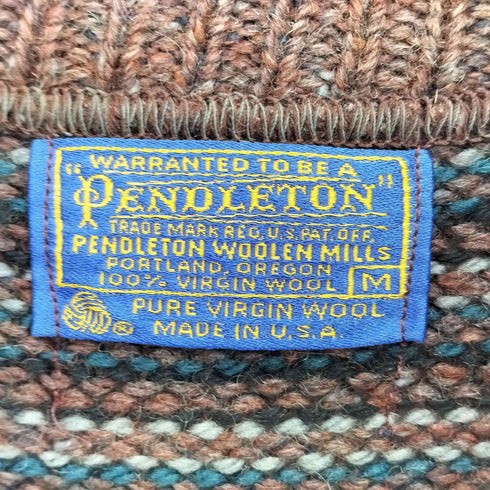 ペンドルトン PENDLETON 70s USA製 ボーダー ウールニット メンズ import:M