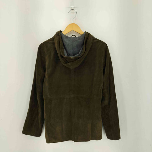 バナナリパブリック BANANA REPUBLIC 00s クロップド丈 スウェード ジップアップ パーカー メンズ import:S
