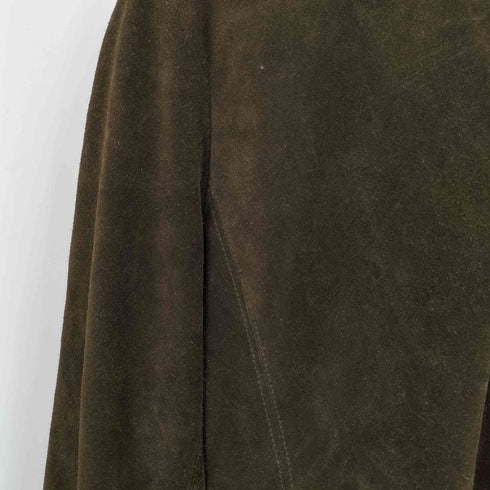 バナナリパブリック BANANA REPUBLIC 00s クロップド丈 スウェード ジップアップ パーカー メンズ import:S