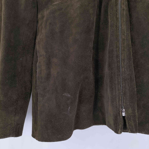 バナナリパブリック BANANA REPUBLIC 00s クロップド丈 スウェード ジップアップ パーカー メンズ import:S