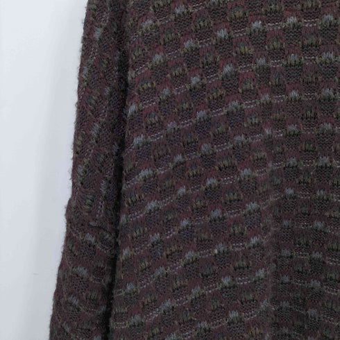 ヴァンヒューゼン VAN HEUSEN 00S 総柄アクリルニットセーター メンズ import:XL