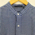 ヴァンヒューゼン VAN HEUSEN 90s 紺タグ スタンドカラー ギンガムチェック 長袖シャツ メンズ import:M