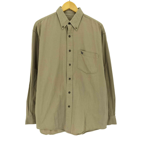 エディーバウアー Eddie Bauer マカオ製 コットンツイル 長袖 ボタンダウンシャツ メンズ import:M
