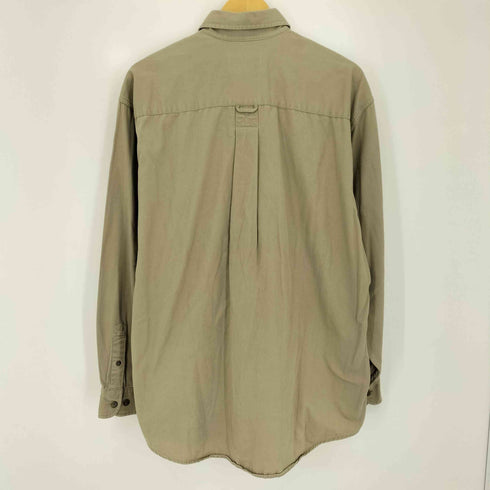 エディーバウアー Eddie Bauer マカオ製 コットンツイル 長袖 ボタンダウンシャツ メンズ import:M
