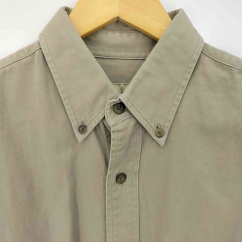 エディーバウアー Eddie Bauer マカオ製 コットンツイル 長袖 ボタンダウンシャツ メンズ import:M