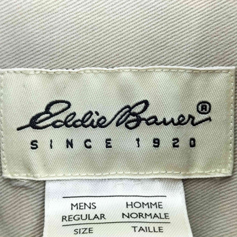 エディーバウアー Eddie Bauer マカオ製 コットンツイル 長袖 ボタンダウンシャツ メンズ import:M