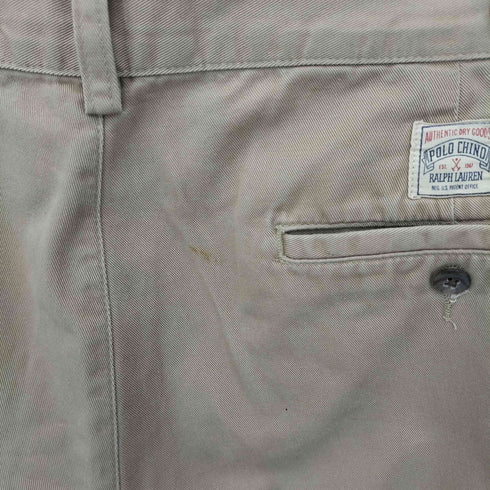 ポロバイラルフローレン Polo by RALPH LAUREN 90s ドミニカ製 コットンツイル ワイドテーパード 2タック チノ メンズ 32×30