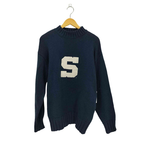 ナイキ NIKE 00s Sロゴ アクリル モックネック ニットセーター メンズ import:L