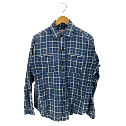 ラウンドハウス ROUND HOUSE 80s USA製 プリントネル長袖シャツ メンズ import:M