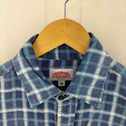 ラウンドハウス ROUND HOUSE 80s USA製 プリントネル長袖シャツ メンズ import:M