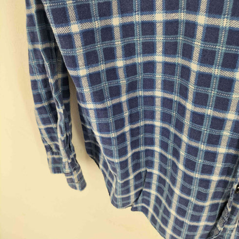 ラウンドハウス ROUND HOUSE 80s USA製 プリントネル長袖シャツ メンズ import:M