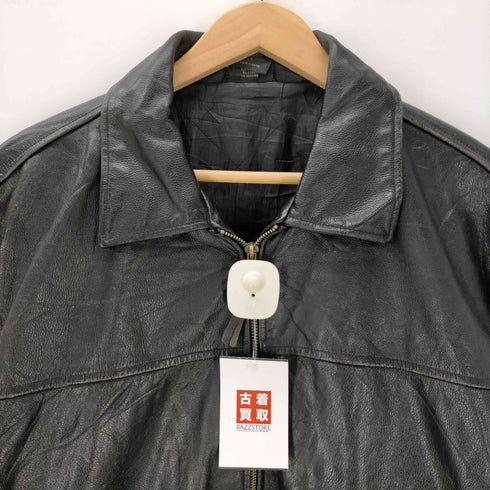90S CAMBRIDGE CLASSICS 本革 レザー ジップアップ ジャケット ブルゾン メンズ import:L