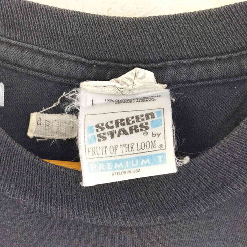 スクリーンスターズ SCREEN STARS 90S USA製 シングルステッチ メッセージプリントTシャツ メンズ L