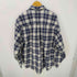 エディーバウアー Eddie Bauer 90-00S 白タグ L/S ボタンダウン コットン フランネル ボタンダウン チェック シャツ メンズ import:L