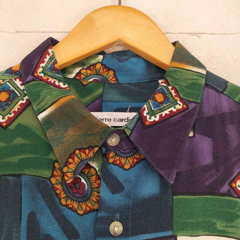 ピエールカルダン pierre cardin レーヨン総柄ボックスシャツ メンズ import:L