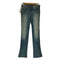 アルマーニジーンズ ARMANI JEANS ラインストーン フレアデニムパンツ レディース US:25