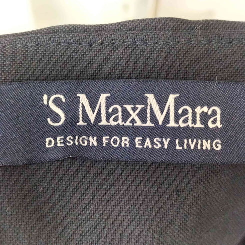 エスマックスマーラ S Max Mara イタリア製 ノータック コットン スラックスパンツ レディース JPN:44