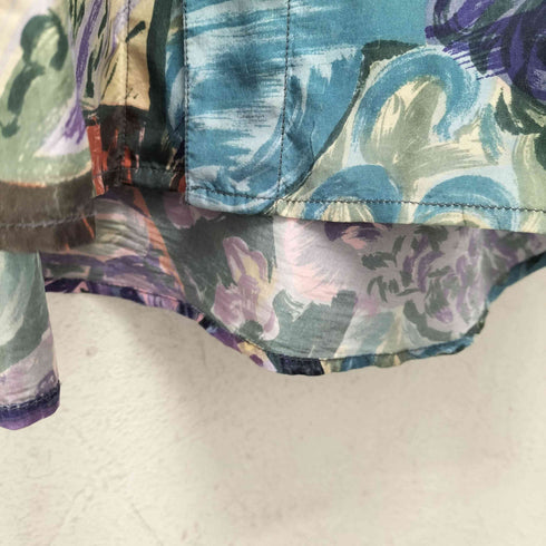 SILK CLUB シルク100 総柄シャツ メンズ import:XL