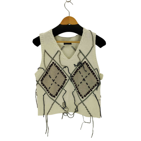 メゾンスペシャル MAISON SPECIAL Stitch Argyle Knit Vest レディース FREE