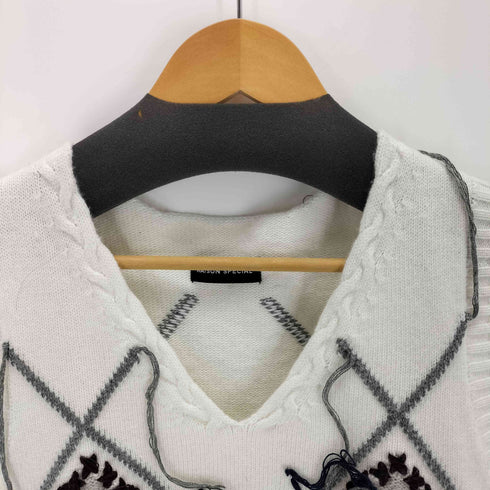 メゾンスペシャル MAISON SPECIAL Stitch Argyle Knit Vest レディース FREE