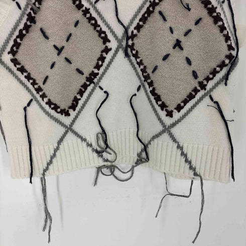 メゾンスペシャル MAISON SPECIAL Stitch Argyle Knit Vest レディース FREE