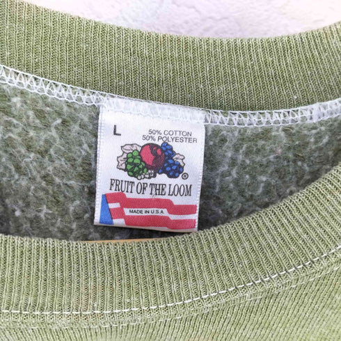 フルーツオブザルーム FRUIT OF THE LOOM 90S USA製 アメリカンフットボールチームプリントスウェット メンズ L
