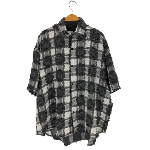 ネオス NEOS ADDICTIVE DESIGN ビッグシルエット フリンジ ブロックチェックS/Sシャツ メンズ JPN:XL