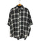 ネオス NEOS ADDICTIVE DESIGN ビッグシルエット フリンジ ブロックチェックS/Sシャツ メンズ JPN:XL