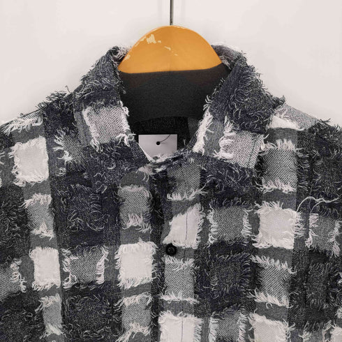 ネオス NEOS ADDICTIVE DESIGN ビッグシルエット フリンジ ブロックチェックS/Sシャツ メンズ JPN:XL