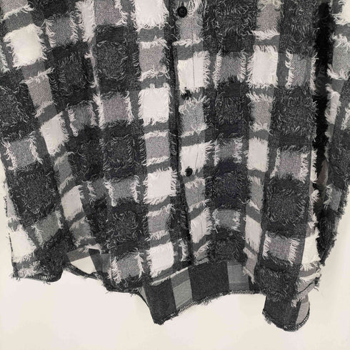ネオス NEOS ADDICTIVE DESIGN ビッグシルエット フリンジ ブロックチェックS/Sシャツ メンズ JPN:XL