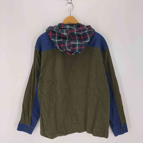 アーバンアウトフィッターズ URBAN OUTFITTERS Blocked Hooded Long Sleeve Overshirt Jacket メンズ JPN:L