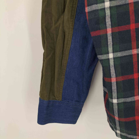 アーバンアウトフィッターズ URBAN OUTFITTERS Blocked Hooded Long Sleeve Overshirt Jacket メンズ JPN:L