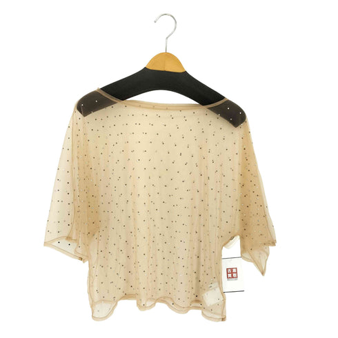 クラネ CLANE RHINESTONE SHEER TOPS ラインストーンシアートップス レディース 1