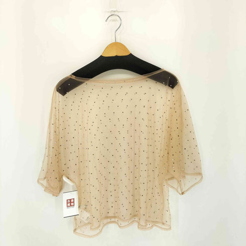 クラネ CLANE RHINESTONE SHEER TOPS ラインストーンシアートップス レディース 1